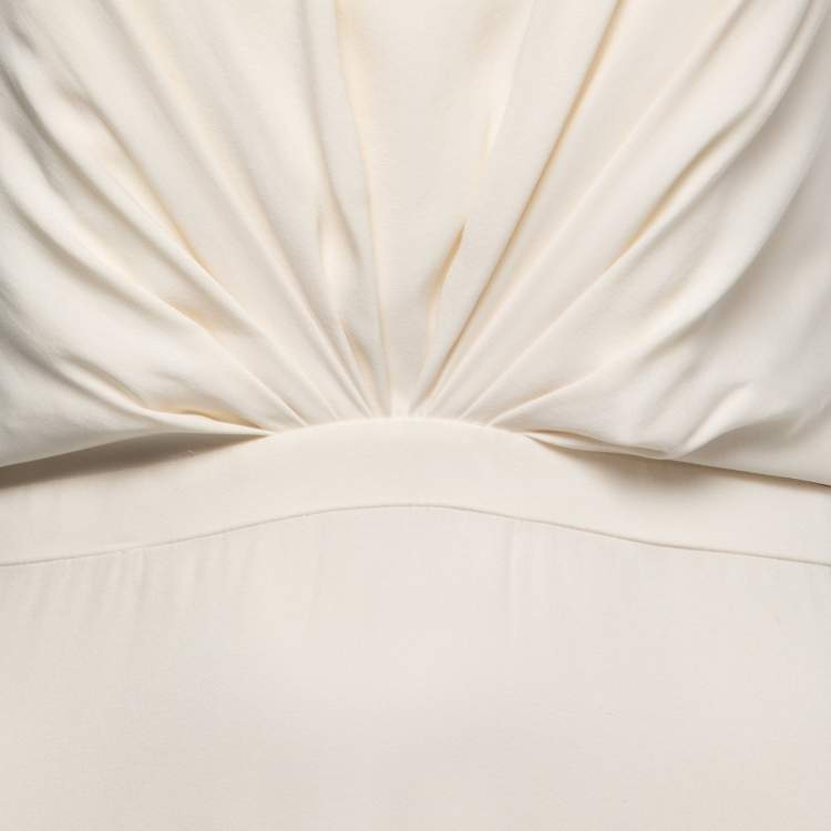 مملوكة مسبقًا Gucci Off White Silk Strapless Gown s