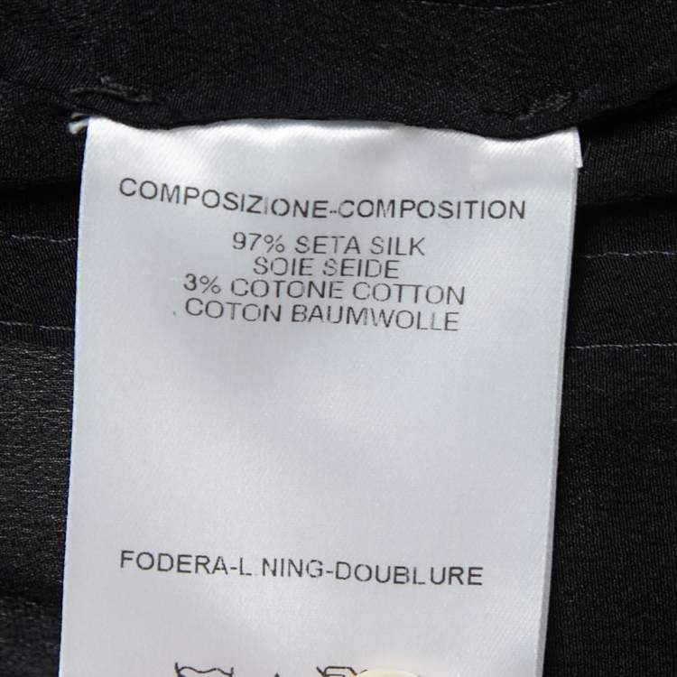 Pre Owned Gucci Black-Purple Silk Side Paneled Jog Pants M