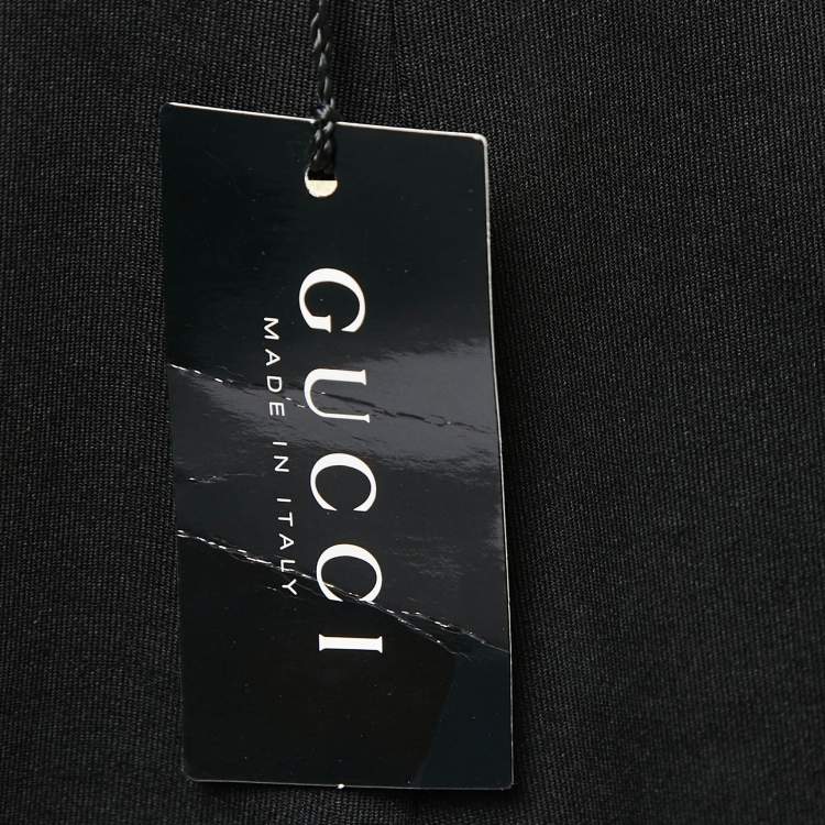 Pre Owned Gucci Black Knit Side Paneled Straight Fit Pants M