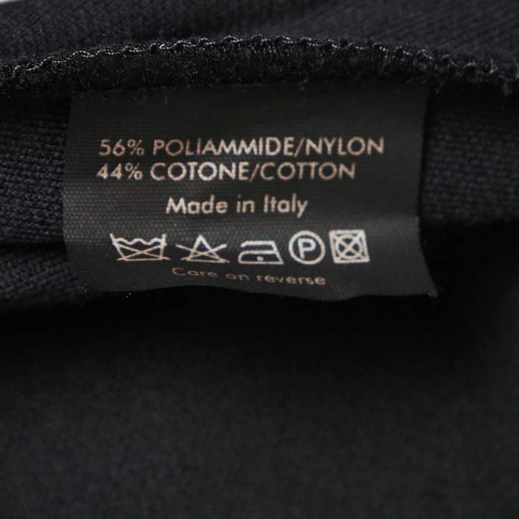 Pre Owned Gucci Black Knit Side Paneled Straight Fit Pants M
