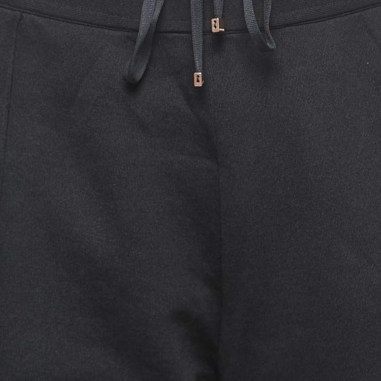 Pre Owned Gucci Black Knit Side Paneled Straight Fit Pants M
