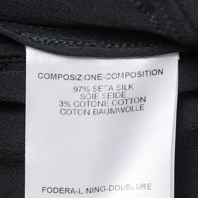 Pre Owned Gucci Black/Purple Stripe Detailed Silk Zip Front Jacket S