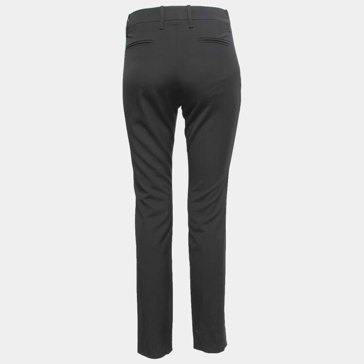 Pre Owned Gucci Black Wool Tailored Trousers S