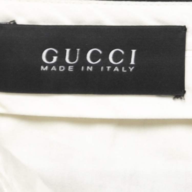 Pre Owned Gucci Black Wool Tailored Trousers S