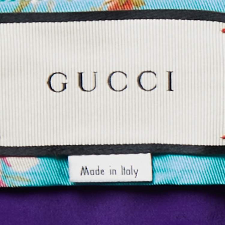 Pre Owned Gucci Purple Crepe Wide-Leg Trousers S