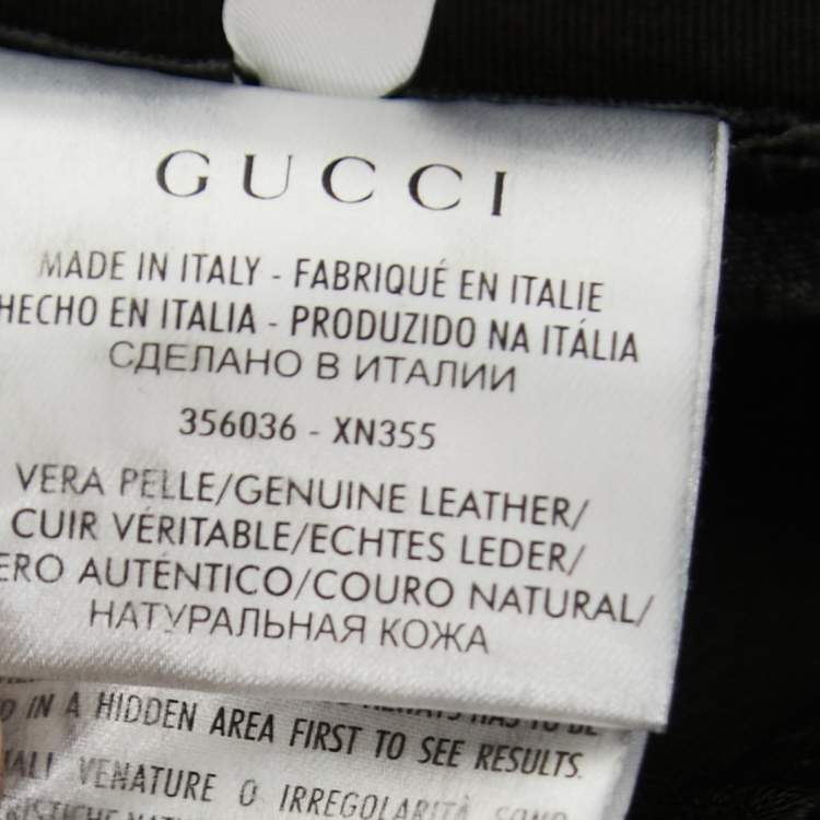 Pre Owned Gucci Black Leather Zip Detail Stretch Legging Pants S