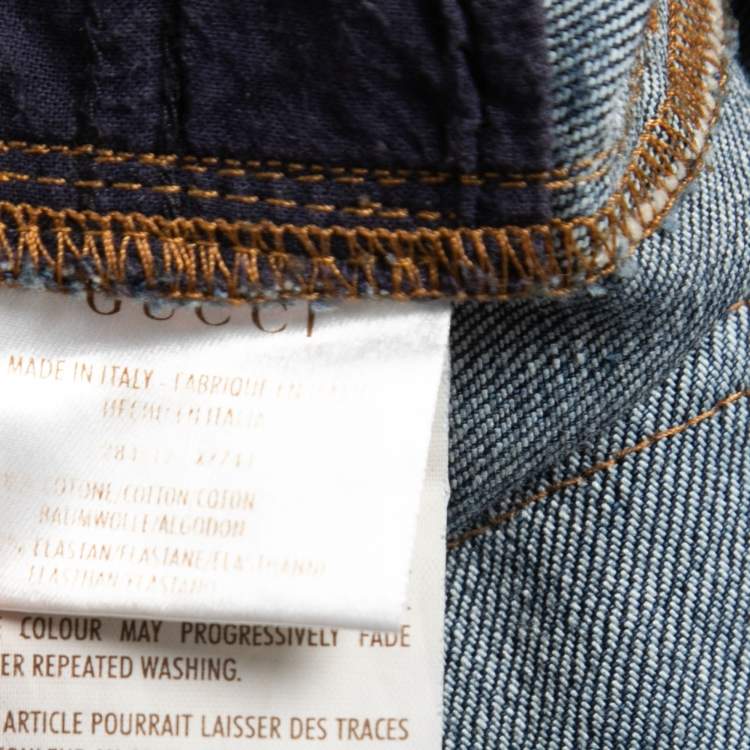 Pre Owned Gucci Blue Denim Flared Jeans S Waist 30"