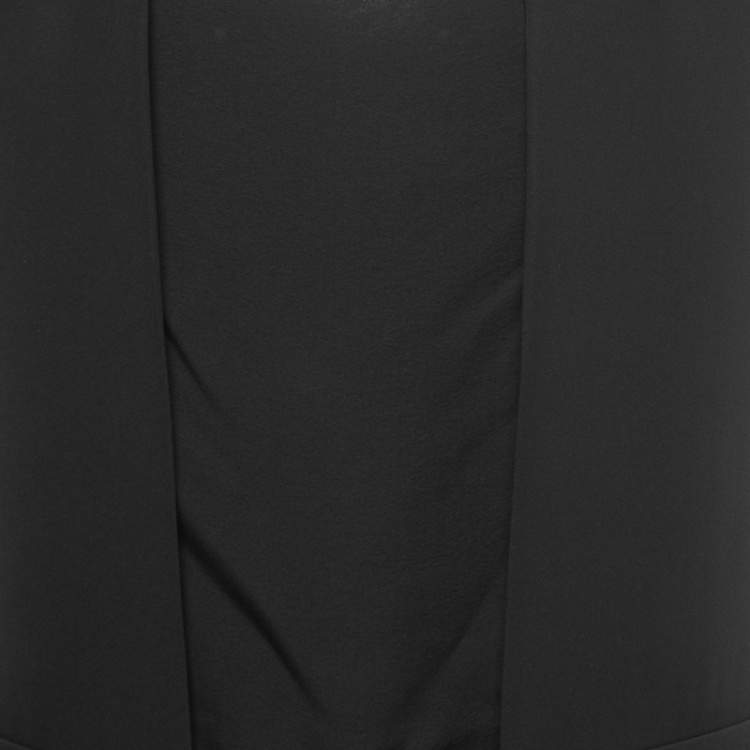 Pre Owned Gucci Black Silk Chain Detail Neck Sleeveless Short Dress M