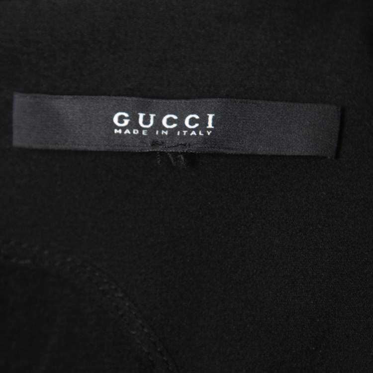 Pre Owned Gucci Black Silk Sleeveless Short Dress S