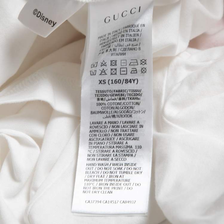 Pre Owned Disney X Gucci White Micky & Minnie Print Cotton Crew Neck T-Shirt XS