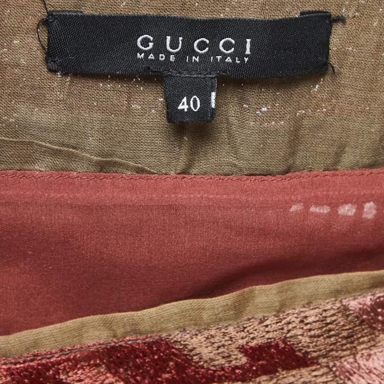 Pre Owned Gucci Multicolor Knit Tassel Detail Mini Skirt S