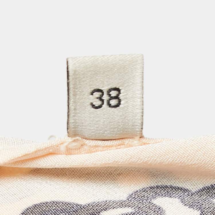 Pre Owned Gucci Beige GG Chain Print Silk Midi Kaftan S