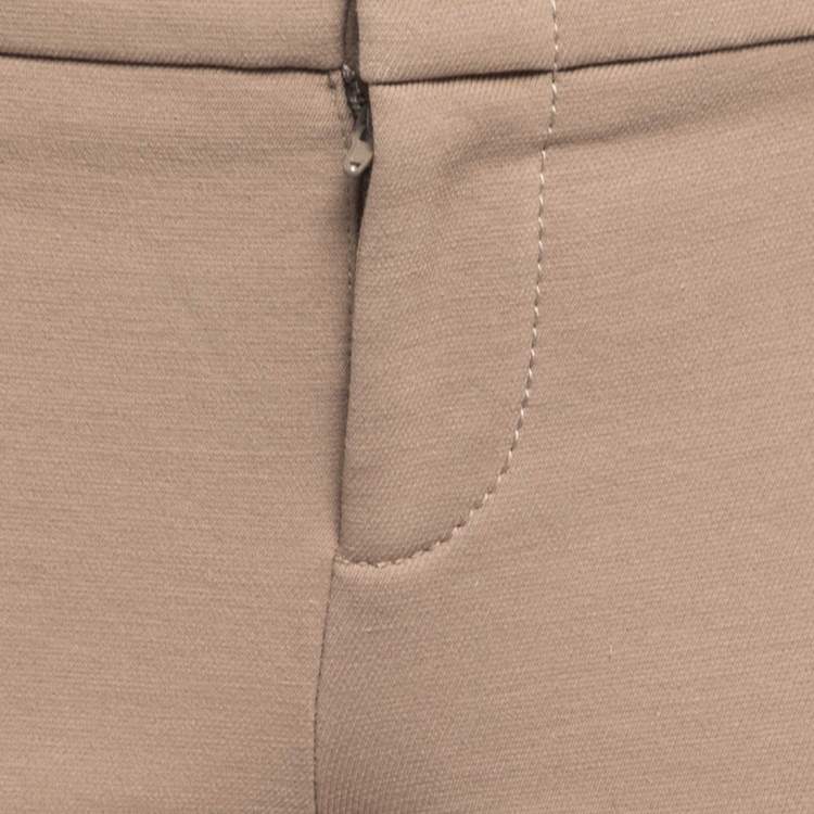Pre Owned Gucci Beige Cotton Blend Trousers S