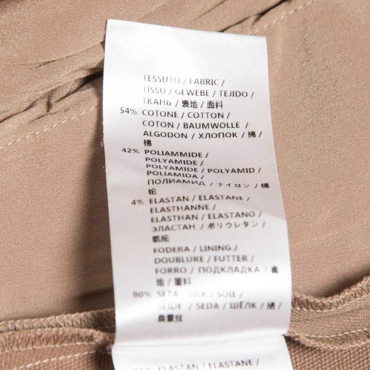 Pre Owned Gucci Beige Cotton Blend Trousers S