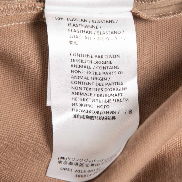Pre Owned Gucci Beige Cotton Blend Trousers S