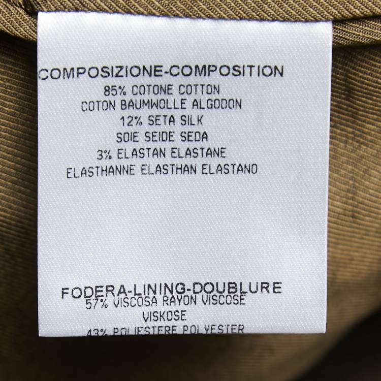 Pre Owned Gucci Brown Cotton Blend Mini Skirt M
