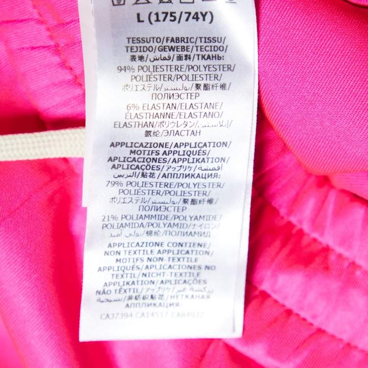 Pre Owned Gucci Fluorescent Pink Jersey Wide Leg Pants L