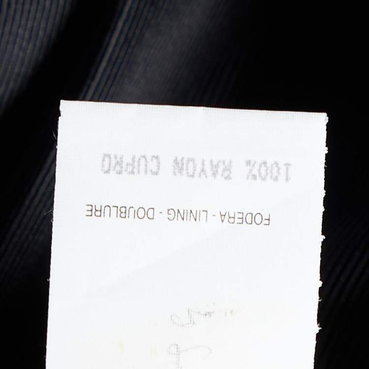 Pre Owned Gucci Black Wool Button front Blazer L