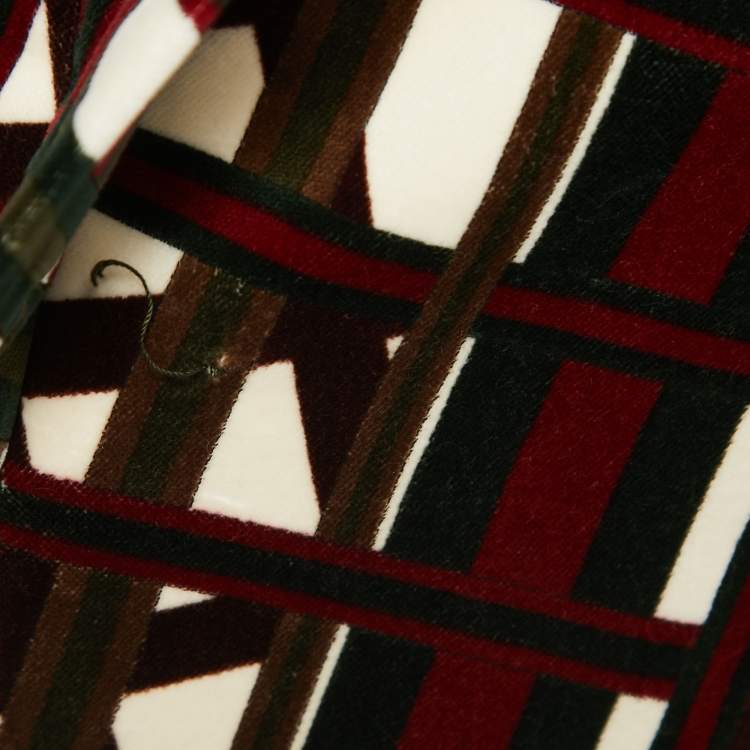 Pre Owned Gucci Multicolor Printed Velvet Knee-Length Skirt S