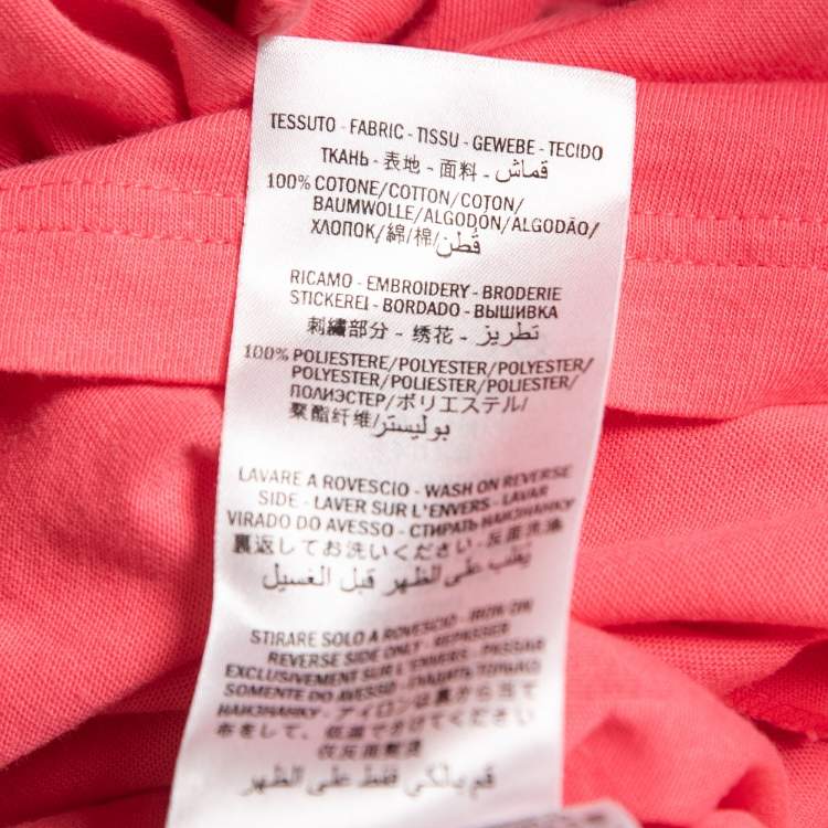 مملوكة مسبقًا Gucci Pink GG Tennis Embroidered Cotton Oversized T-Shirt XXS