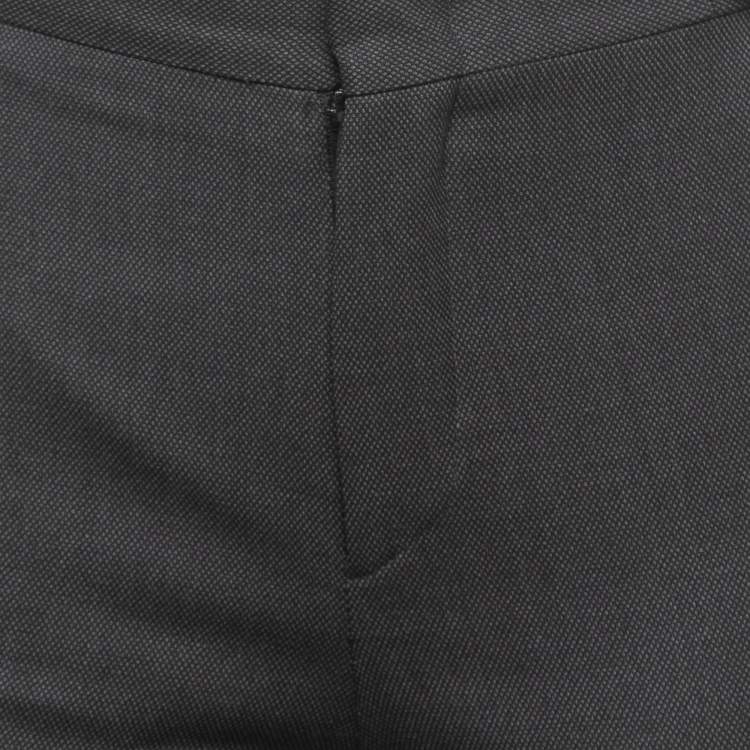 Pre Owned Gucci Charcoal Grey Wool Straight Leg Trousers S