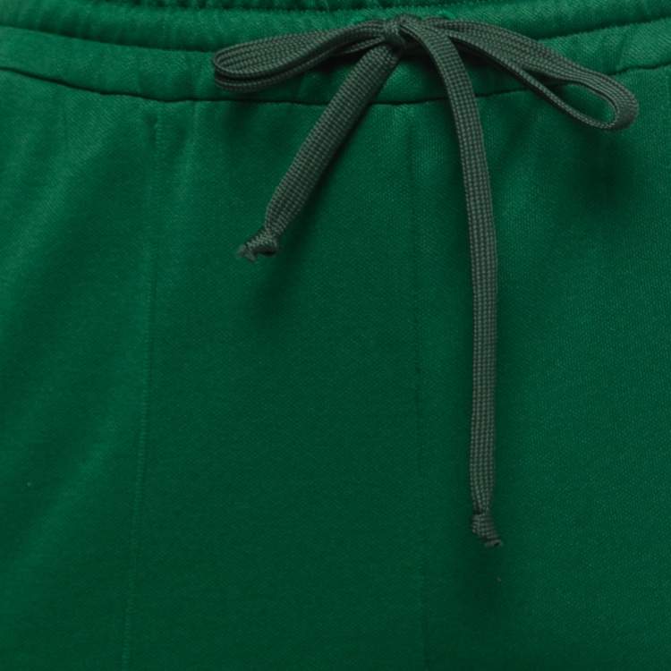 Pre Owned Gucci Green Jersey Web Stripe Detail Track Pants XS