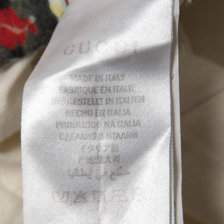 Pre Owned Gucci Cream Guccy Maison De L'amour Printed Cotton Knit T-Shirt L