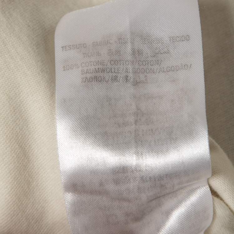 Pre Owned Gucci Cream Guccy Maison De L'amour Printed Cotton Knit T-Shirt L