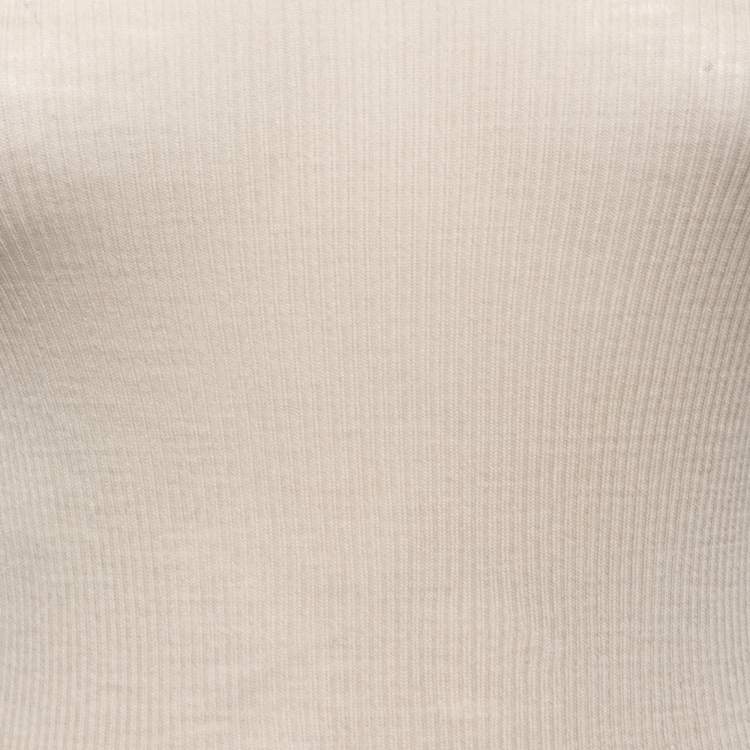 Pre Owned Gucci Beige Merino Wool Turtleneck Pullover M