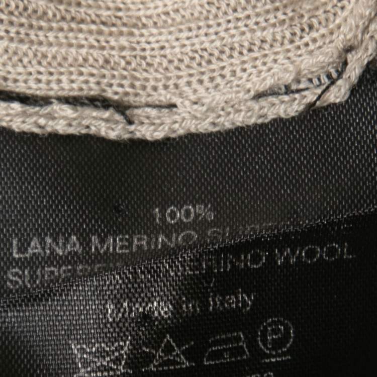 Pre Owned Gucci Beige Merino Wool Turtleneck Pullover M