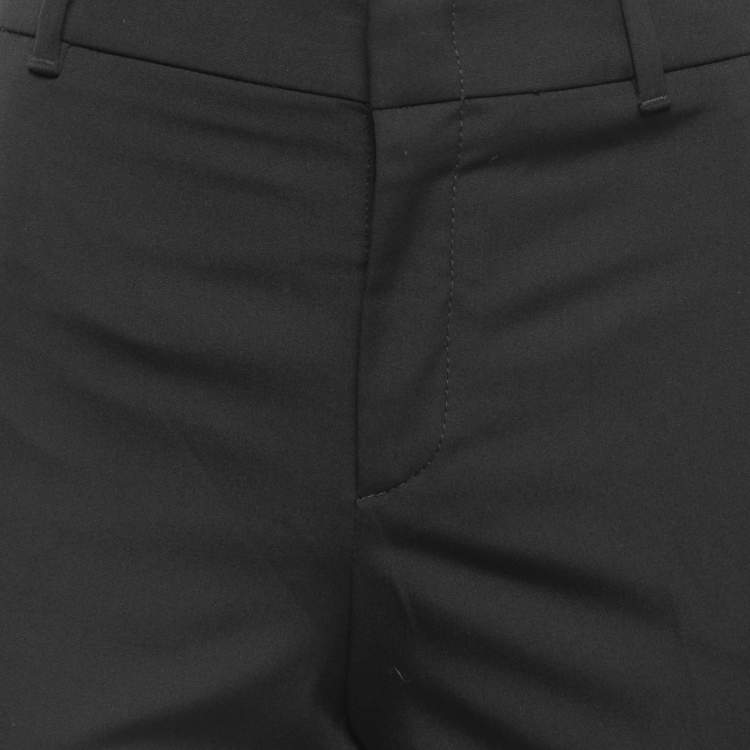 Pre Owned Gucci Black Wool Side Stripe Detail Tapered Trousers M