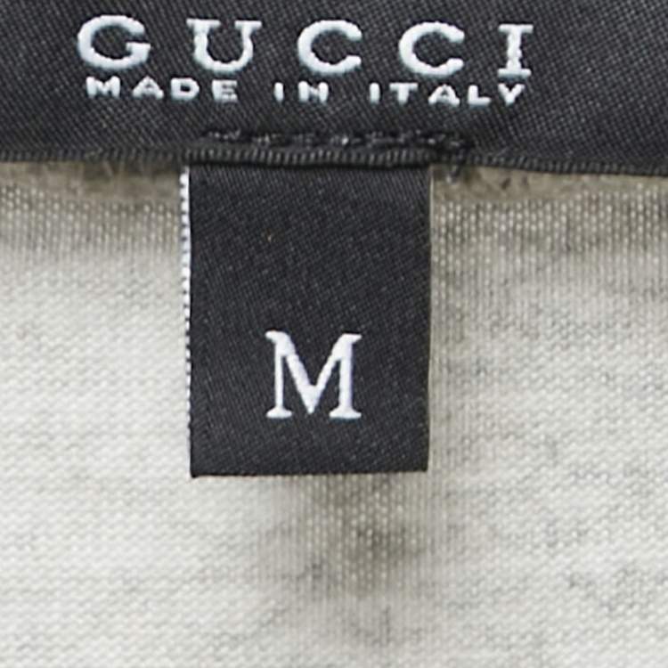 Pre Owned Gucci White Snake Print Satin Silk & Knit Tank Top M