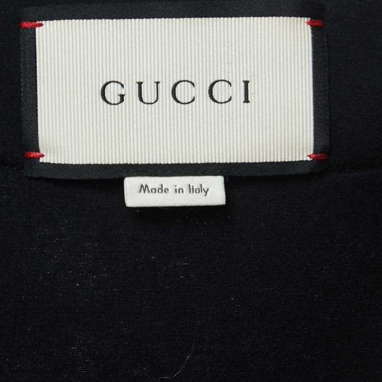 Pre Owned Gucci White Lace Neoprene Sylvie Web Trim Cardigan XS