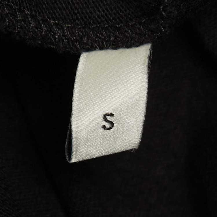 مملوكة مسبقًا Gucci Black Cotton Logo Sequin Detailed Half Sleeve T-Shirt S
