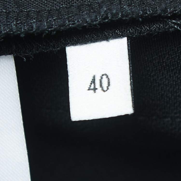 Pre Owned Gucci Black Crepe Web Stripe Detailed Culottes S