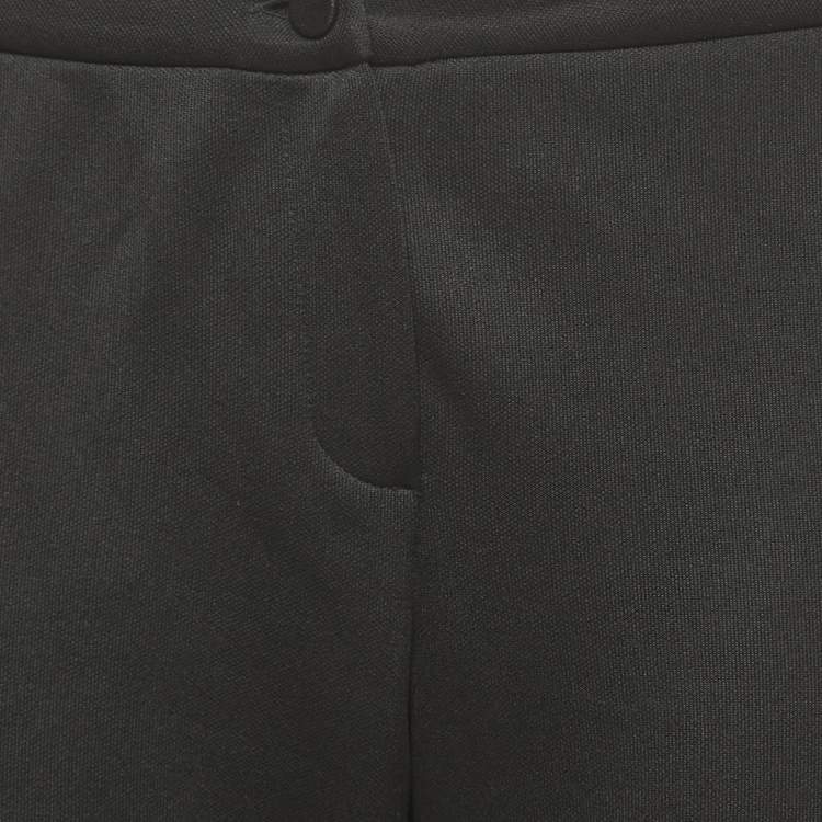 Pre Owned Gucci Black Jersey Web Trim Detail Stirrup Skinny Trousers XL