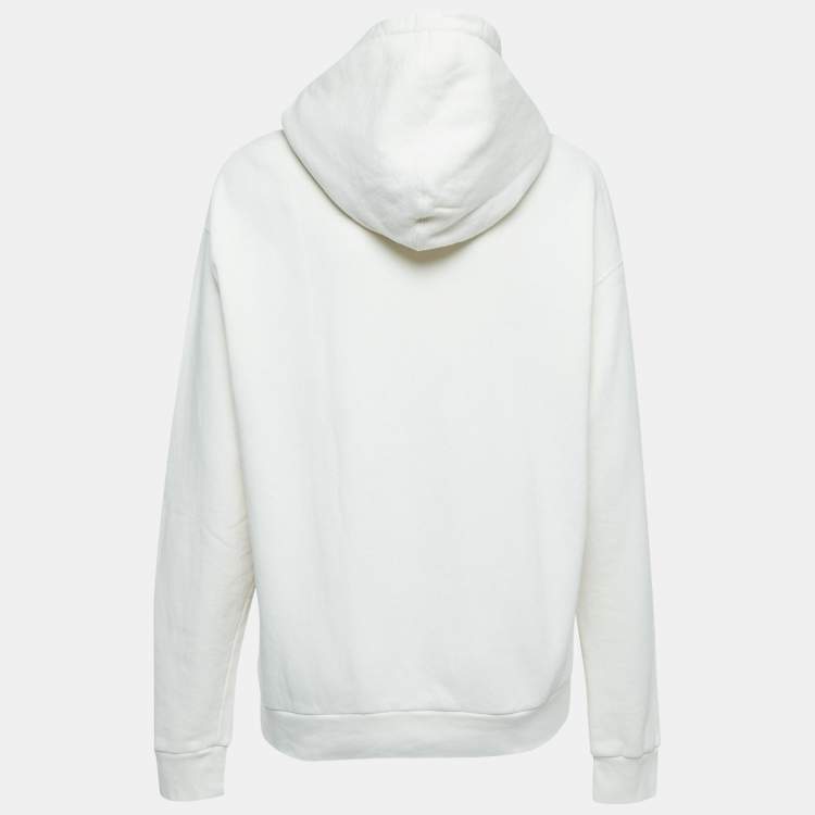 Gucci logo hoodie white best sale