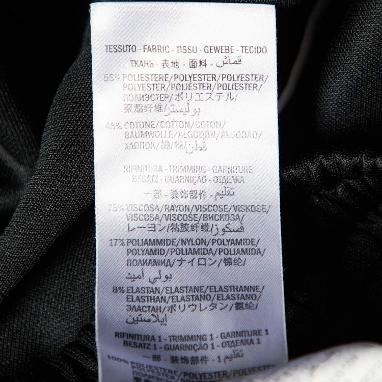 Pre Owned Gucci Black Jersey Side Logo Trim Jogger Pants M