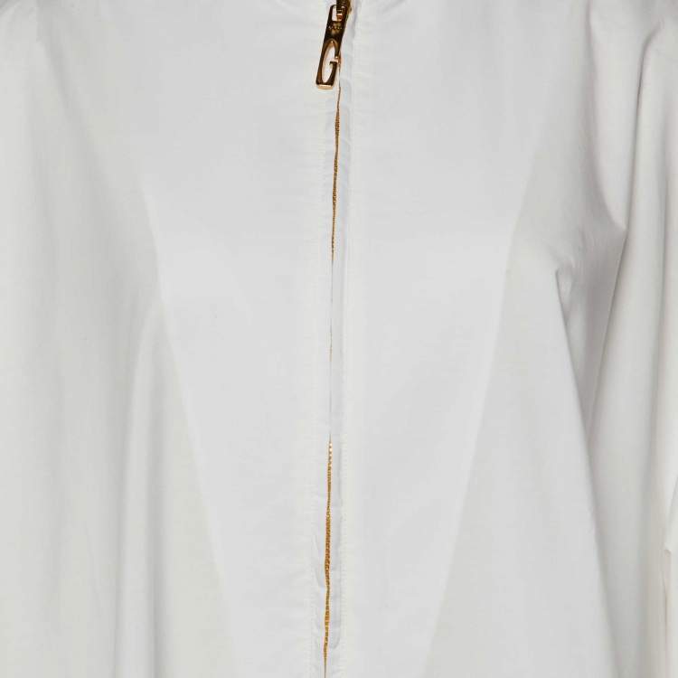 Pre Owned Gucci White Cotton Maxi Dress M