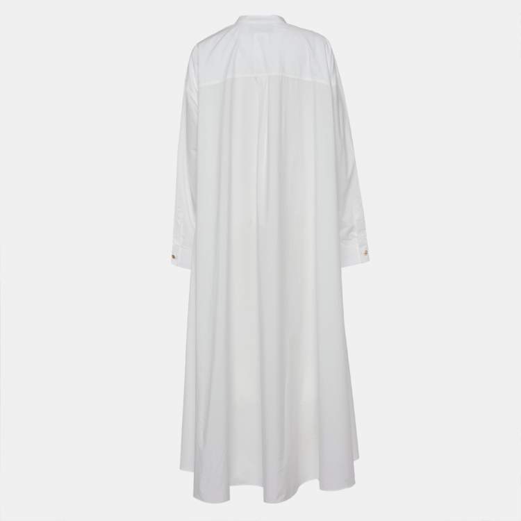 Pre Owned Gucci White Cotton Maxi Dress M