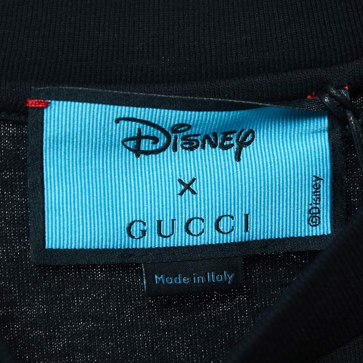 Pre Owned Gucci X Disney Black Donald Duck Rocket Print Short Sleeve T-Shirt XXS