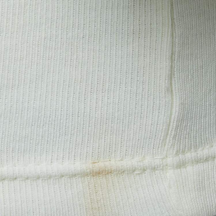 Pre Owned Gucci Cream Logo Tennis Embroidered Cotton Short Sleeve T-Shirt S