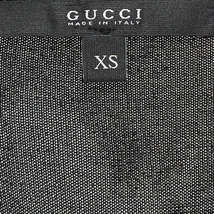 Pre Owned Gucci Black Knit Ring-Front Detail Top XS