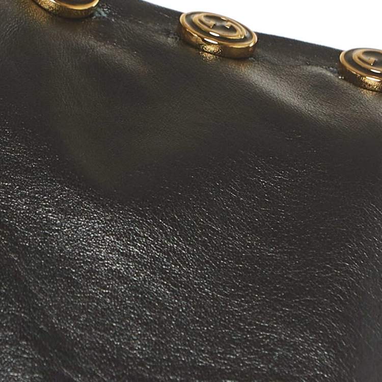 Pre Owned Gucci Black Leather Sleeveless Mini Dress S