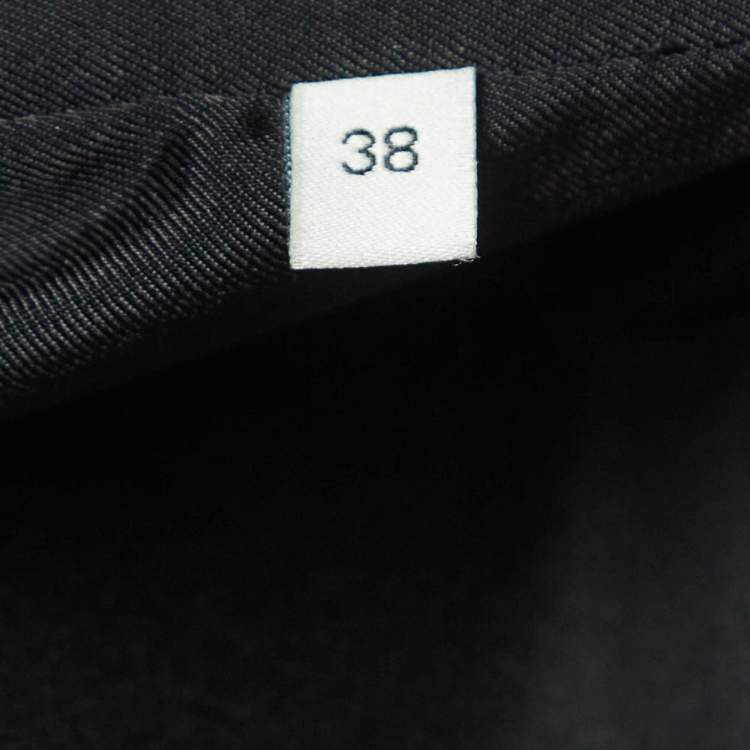 Pre Owned Gucci Black Leather Sleeveless Mini Dress S
