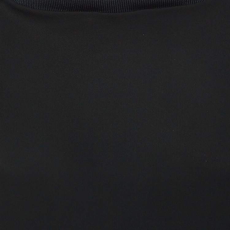 مملوكة مسبقًا Gucci Black Jersey Web Trimmed Hooded Dress S