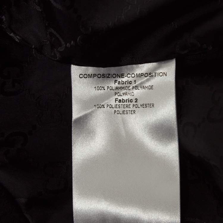 Pre Owned Gucci Black GG Patterned Nylon Zip-Up Jacket M