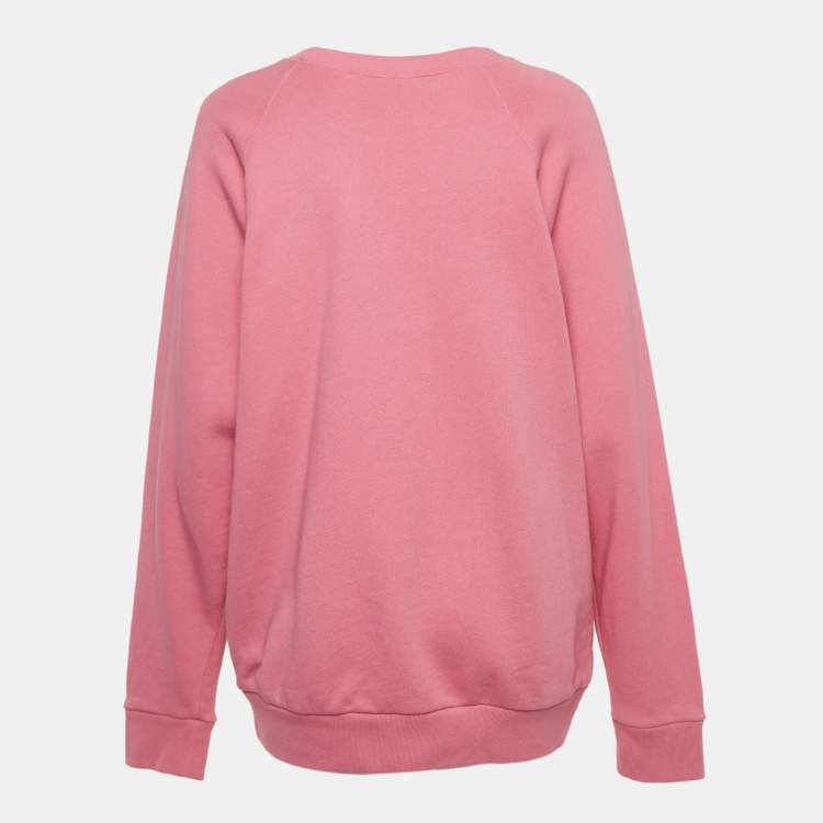 Gucci Pink Cotton Knit Mystic Cat Sweater M Gucci TLC