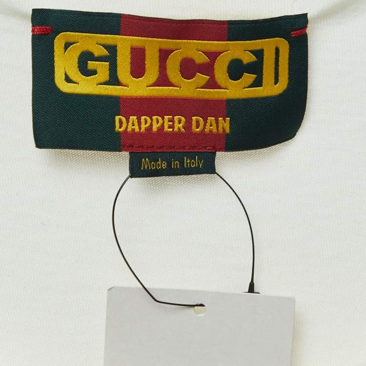 Pre Owned Gucci X Dan Dapper Off White Logo Printed Cotton Tank Top XS