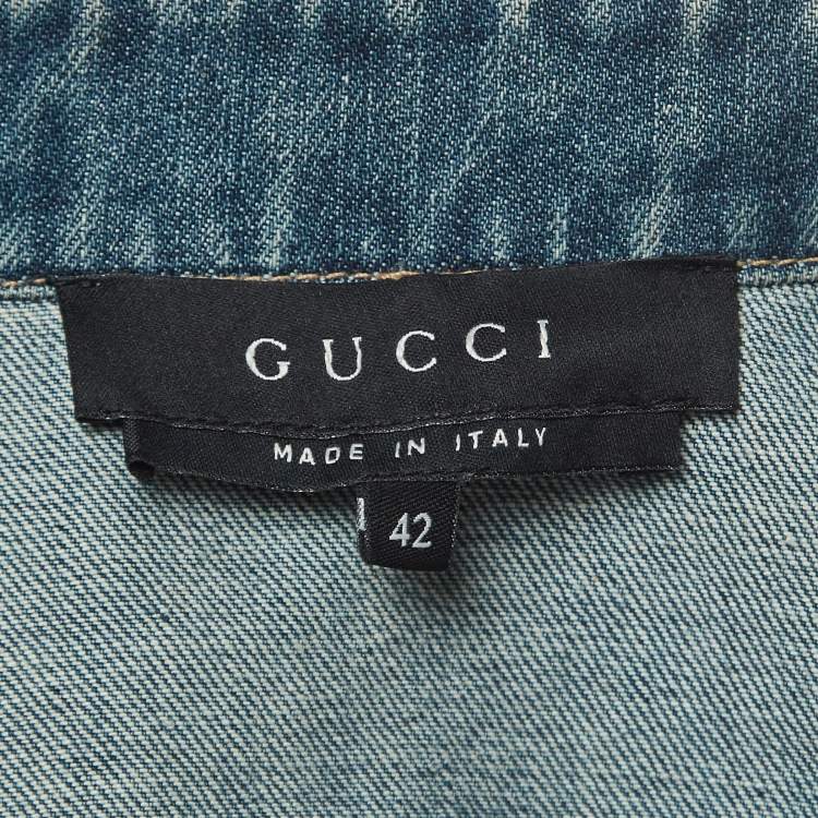 Pre Owned Gucci Vintage Blue Denim Jacket M